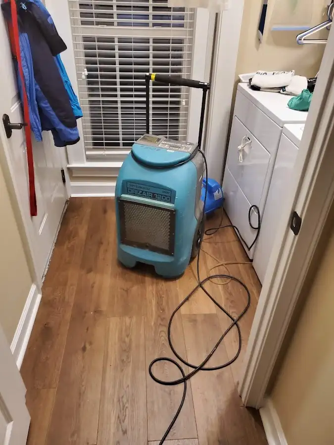 Commercial dehumidifier deployed for Flood Damage Cleanup in Carpinteria